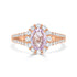 0.99ct Sapphire Rings with 0.56tct diamonds set in 14KT rose gold