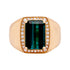 Men's 4.33ct Tourmaline In 14k Yellow Gold With 0.25ct Diamond Halo Ring