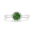 0.99ct Demantoid Garnet Ring with 0.09tct Diamonds set in 14K White Gold