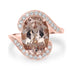 5.57ct Morganite Rings with 0.31tct Diamond set in 14K Rose Gold