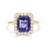2.89 Tanzanite Rings with 0.59tct Diamond set in 14K Yellow Gold