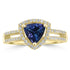 0.92ct Tanzanite Rings with 0.28tct Diamond set in 14K Yellow Gold