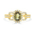 1.28 Demantoid Garnet Rings with 0.27tct Diamond set in 14K Yellow Gold