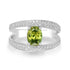 1.69ct Sphene Rings with 0.52tct Diamond set in 14K White Gold