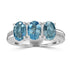 2.22ct  Aquamarine Rings with 0.09tct Diamond set in 14K White Gold