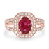 2.04ct Tourmaline Ring with 0.41tct Diamonds set in 14K Rose Gold