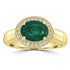 1.55ct   Emerald Rings with 0.17tct Diamond set in 18K Yellow Gold