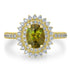1.55ct Sphene Ring with 0.5tct Diamonds set in 14K Yellow Gold