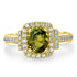 1.67ct Demantoid Garnet Ring with 0.41tct Diamonds set in 14K Yellow Gold
