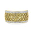 1.59Tct Yellow Diamond Ring With 0.23Tct Diamonds Set In 14Kt Yellow Gold