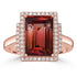 4.7ct Tourmaline Rings with 0.24tct Diamond set in 18K Rose Gold