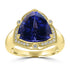 6.432ct Tanzanite Rings with 0.122tct Diamond set in 18K Yellow Gold