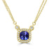 1.61ct Tanzanite Necklaces with 0.23tct Diamond set in 14K Yellow Gold