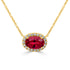 1.6ct Tourmaline Pendant with 0.15tct Diamonds set in 14K Yellow Gold