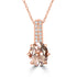 2.12ct Morganite Pendants with 0.11tct Diamond set in 14K Rose Gold