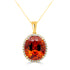 11.12ct Citrine Pendant with 0.35tct Diamonds set in 14K Yellow Gold