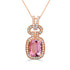 3.7ct Topaz Pendant with 0.34tct Diamonds set in 14K White Gold