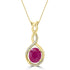 3.55ct  Ruby Pendants with 0.11tct Diamond set in 14K Yellow Gold