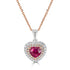 1.22ct Ruby Pendant with 0.31tct diamonds set in 18K two tone gold