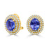 4.63tct Tanzanite Earring with 1.02tct Diamonds set in 14K Yellow Gold