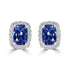 2.08ct Tanzanite Earrings with 0.39tct Diamond set in 14K White Gold