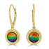 2.99tct Ammolite Earrings set in 14K yellow gold