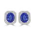 6.21tct Tanzanite Earring with 0.35tct Diamonds set in 14K White Gold