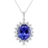 4.81ct Tanzanite Pendant with 0.78tct Diamonds set in 14K White Gold