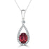 2.07Ct Tourmaline Pendant With 0.23Tct Diamonds Set In 14K White Gold