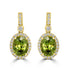 6.02tct Sphene Earring with 0.45tct Diamonds set in 14K Yellow Gold