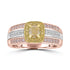 1ct  Diamond Rings with 0.5tct Diamond set in 18K Three Tone Gold