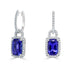 8.48tct Tanzanite Earring with 0.91tct Diamonds set in 14K White Gold