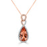 9.3ct Morganite Pendant with 1.54tct Diamonds set in 14K Two Tone Gold