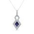 2.27ct Tanzanite Pendant with 0.38tct Diamonds set in 14K White Gold