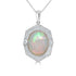 13.86ct Opal Pendant with 1.23tct Diamonds set in 14K White Gold