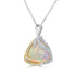 11.14ct Opal Pendant with 1.36tct Diamonds set in 14K Two Tone Gold