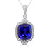 22.16 Tanzanite Pendants with 0.63tct Diamond set in 14K White Gold