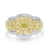 1.6ct Yellow Diamond Ring with 2.16tct Diamonds set in 18K Two Tone Gold