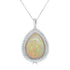 16.04ct Opal Pendant with 1.12tct Diamonds set in 14K White Gold