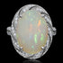 7.17ct Opal Ring with 0.52tct Diamonds set in 14K White Gold