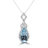 4.08Ct Aquamarine Pendant With 0.09Tct Diamonds Set In 14K Yellow Gold