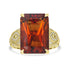 10.75ct  Citrine Rings with 0.38tct Diamond set in 18K Yellow Gold