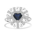 1.03ct  Sapphire Rings with 0.18tct Diamond set in 18K White Gold