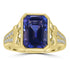 4.73ct Tanzanite Rings with 0.227tct Diamond set in 18K Yellow Gold