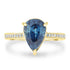 4.81ct Blue Zircon Ring with 0.14tct Diamonds set in 14K Yellow Gold