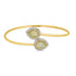 1.73tct Opal Bangle with 0.38tct Diamonds set in 14K Yellow Gold