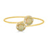 3.21tct Opal Bangle with 0.30tct Diamonds set in 14K Yellow Gold