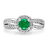 0.5ct Emerald Ring with 0.37tct Diamonds set in 14K White Gold