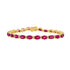13.63tct Ruby Bracelet with 0.38tct Diamonds set in 14K Yellow Gold