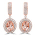 7.02ct Morganite Earring with 1.97ct Diamonds set in 14K Rose Gold